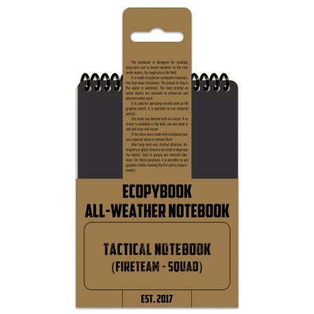 M-Tac Ecopybook Tactical Ein Allwetter-Notizbuch (Feuerteam-Trupp)